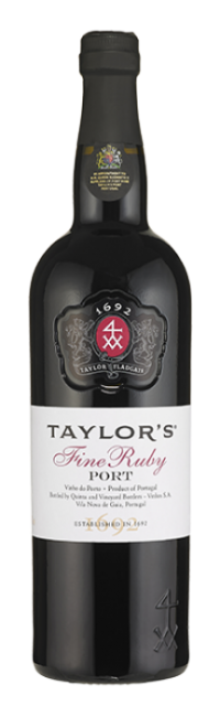 Bottle of Fine Ruby Port wine from Taylor's